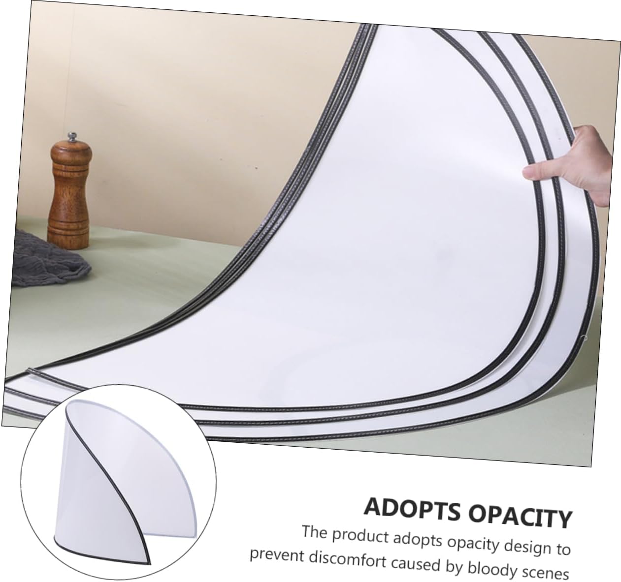 Cabilock Round Plastic Cutting Board Baffle Anti-Splash Edge Flexible Kitchen Chopping Board for Easy Food Preparation Non-Deformable and Rollable Design