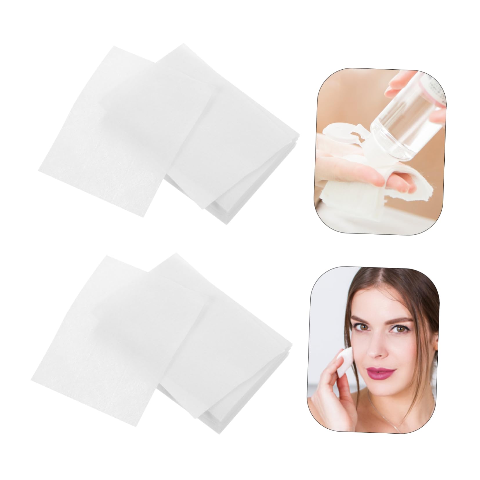 MAGICLULU 100 Packungen Wattepad make up pads abschminkpads Gesichtsreinigungspads Weiches Gesichtshandtuch Baumwolle einzelne Schicht Make-up-Entferner-Pad Gesichtsmaske Reinigungswatte