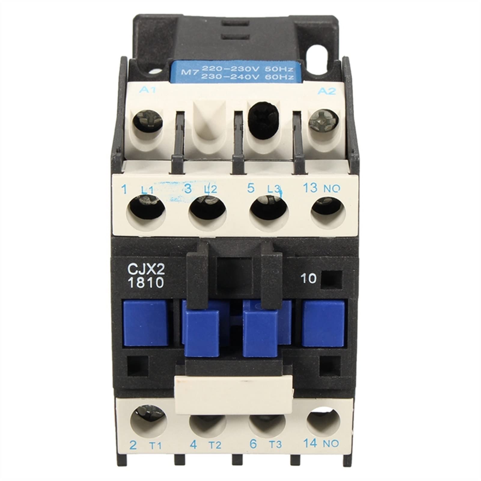 Contacteur AC220V Bobine 18a 3 Phases 1no 50/60Hz démarreur électronique Relais de démarrage LC1 D1810 Noir Industriel électrique Interrupteur de Commande