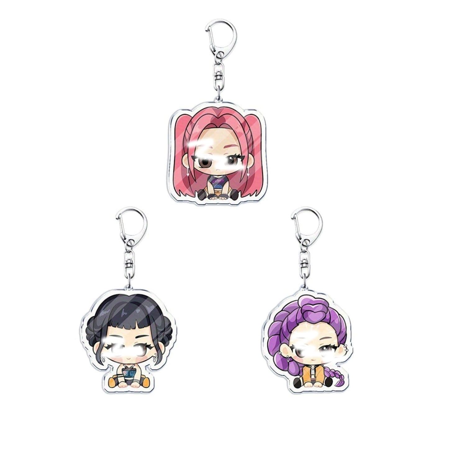 squishy 3Pcs Cute Keychain, Q-Style Keyring Set, Ideal for K-POP and Anime Fans,Friendship Gifts Birthday Christmas keychain for Women, Friendship Gifts Birthday Gifts for Girls