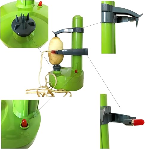 Miniatura 6 de Pelador eléctrico de patatas para cocina, peladores de verduras para calabacín, zanahoria, pelador automático de papas, pelador eléctrico de frutas