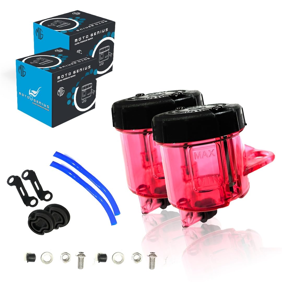 MOTO GENIUS Motorcycle Rear Brake Master Cylinder Oil Reservoir Tank Cup | Durable Replacement Part for Enhanced Performance (Pack of 2) (Red)-image-28