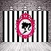 Black and White Stripes Backdrop Doll Head Photo Frame Background 7x5ft Glamour Girl Birthday Party Banner Cake Table Decor LSVV903