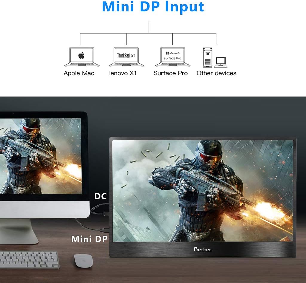 🛒 Crazy Deals Portable Monitor,13.3 Inch USB-C Poratble Display,3200X1800 Computer Monitor Game Screen Typec-C HDMI Monitor for Laptop PC MAC Phone Xbox,Protect Case Included Prechen