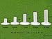 FINGER TEN Golf Rubber Tees Driving Range Value 5 Pack, Mixed Size or 5 Same Size for Practice Mat (White 5 Pack All 1.5'')