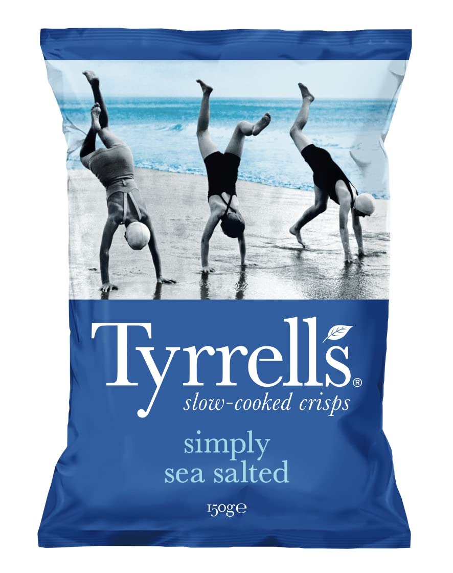 Tyrrells Lightly Sea Salted Sharing Crisps 150g (Pack of 10)