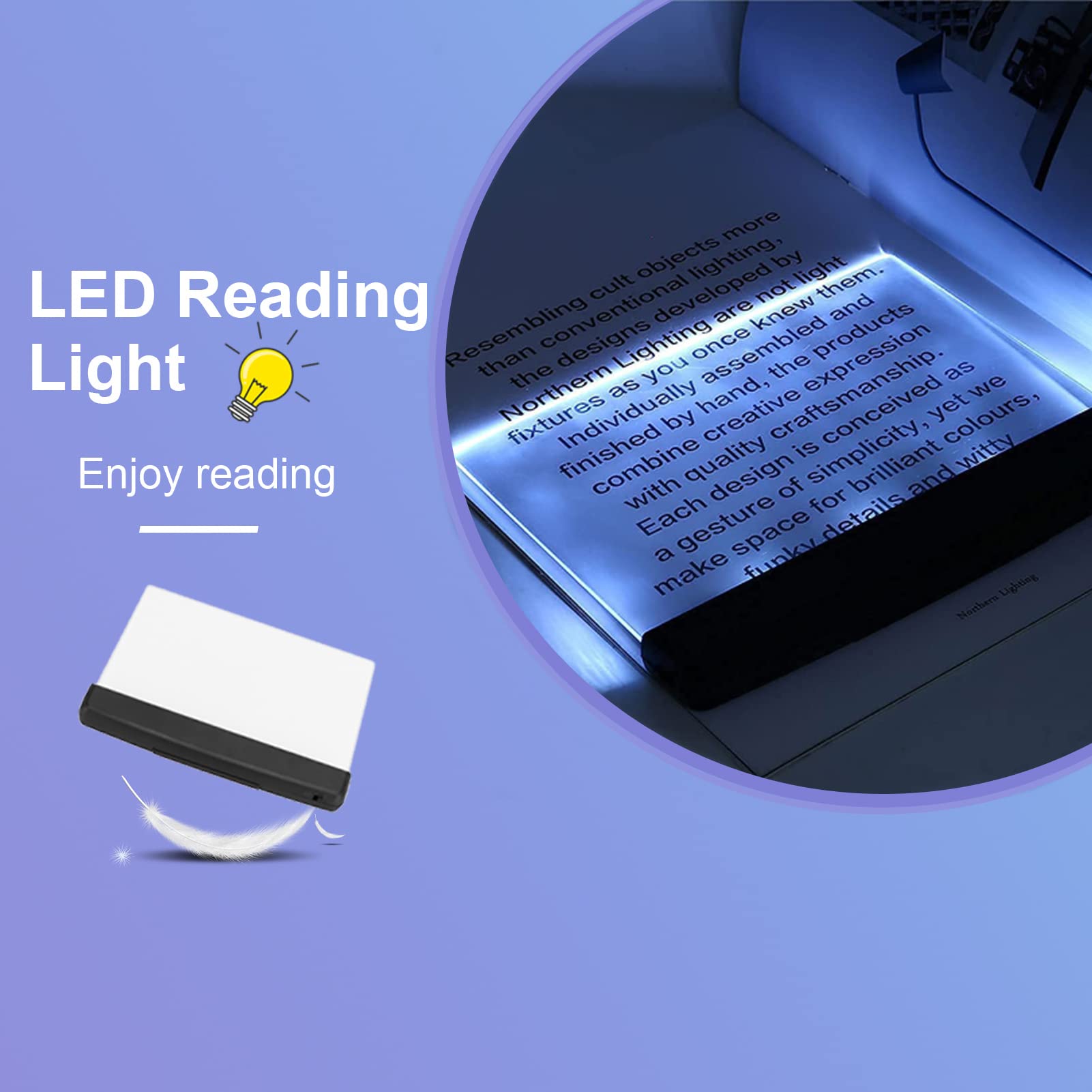 Luci di lettura a LED, lampada da lettura a luce intensa per la lettura notturna, alimentata a batteria, per leggere a letto, in auto. | Leroy Merlin