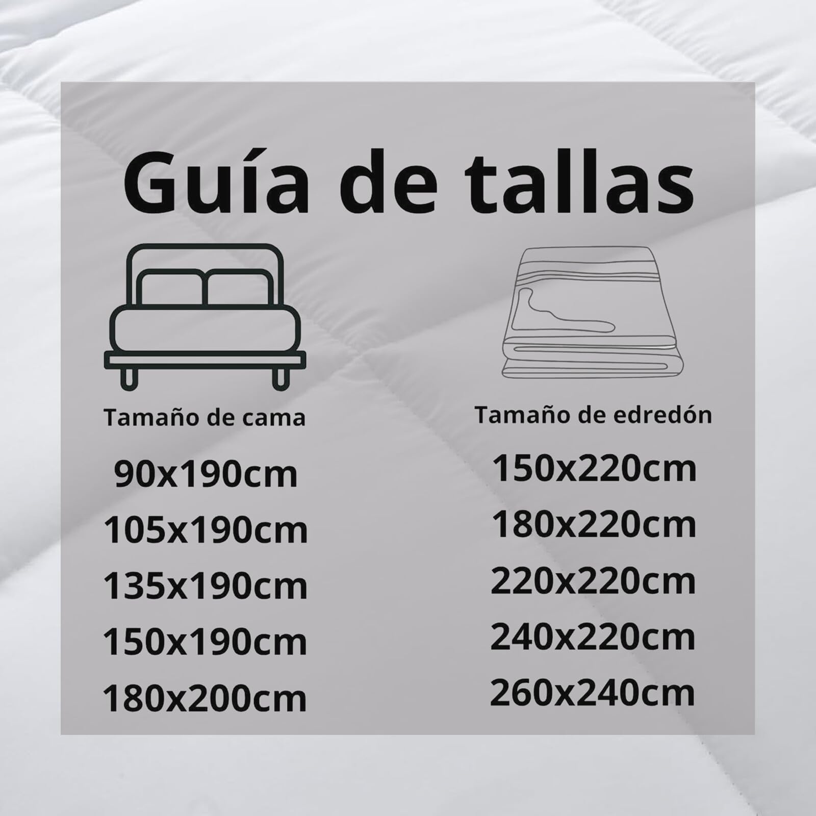 Edredón Relleno Nórdico 4 Estaciones Cama 135 (220x220cm) - 2 en 1 (125 gr/m2 + 250 gr/m2) - Edredón para Invierno, Verano, Primavera y Otoño, Nórdico de Fibra Suave, Transpirable y Antiácaros