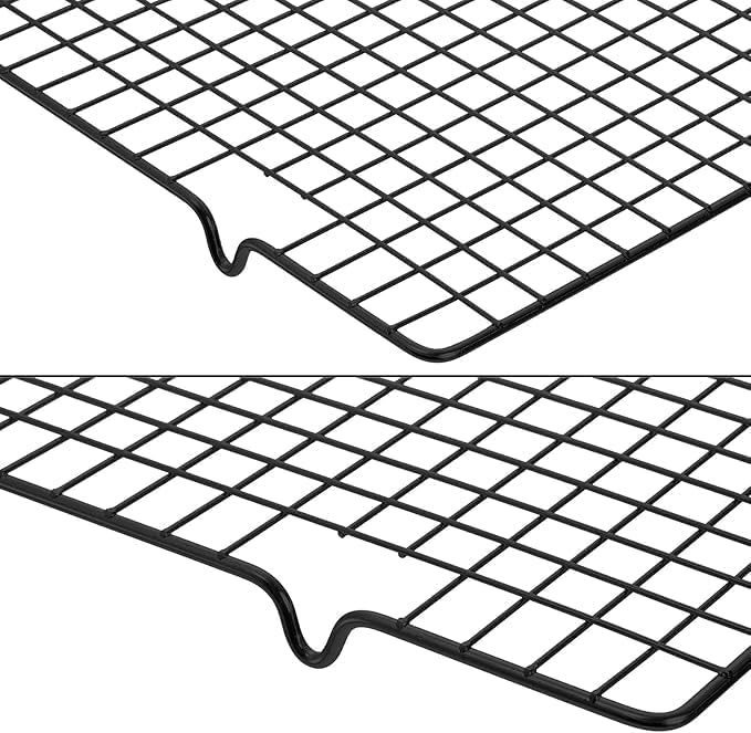 Multi-Purpose Large Iron Grilling Rack (16.02"L x 10.03"W x1.18"H), Rust-Resistant, Ideal for Cookie Cooling & Oven Grilling, Oven-Safe, Easy to Clean for Daily Baking