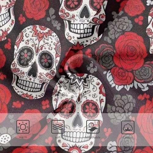 Cotton Toddler Underwear Floral Bright Skulls Vibrant Red Floral Girl Panties Cute Flower Briefs Girls Undies 2t3