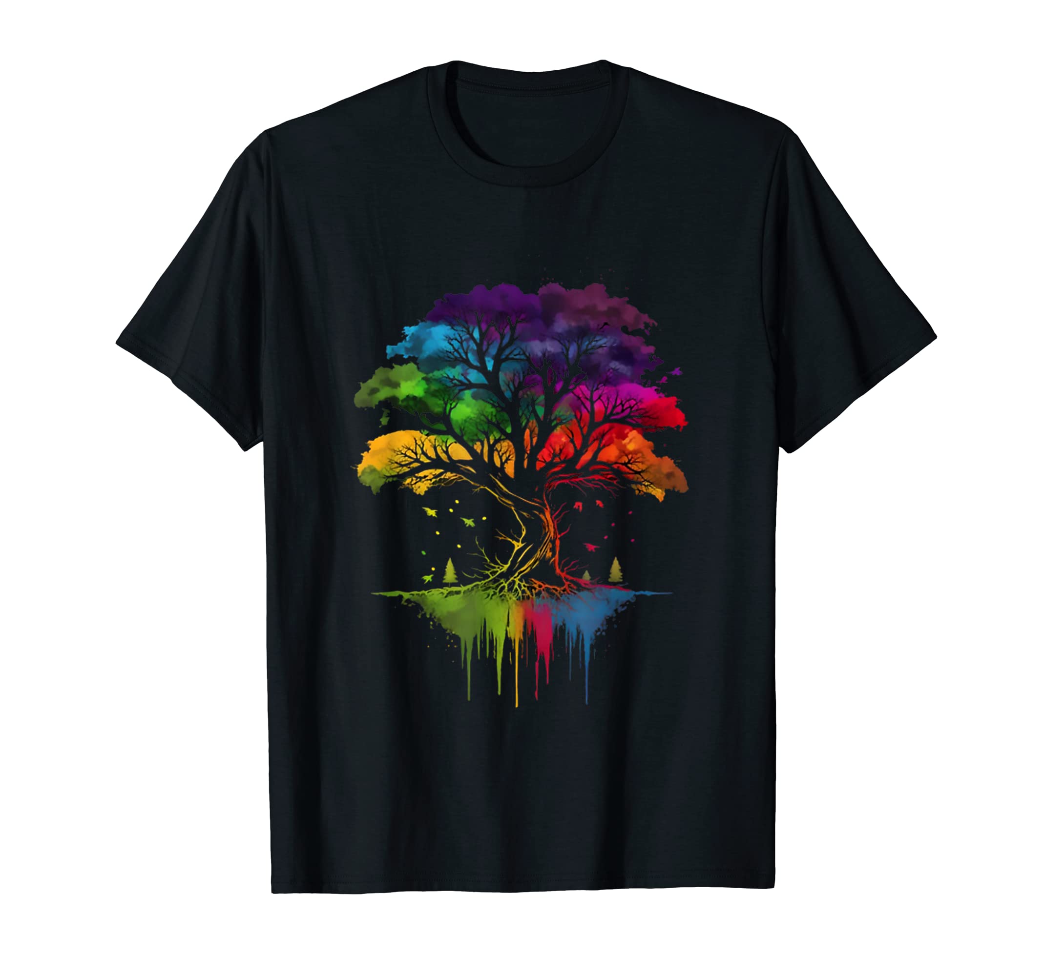 The Tree Of Life Multicolored Tree Changing Colors In Fall T-Shirt