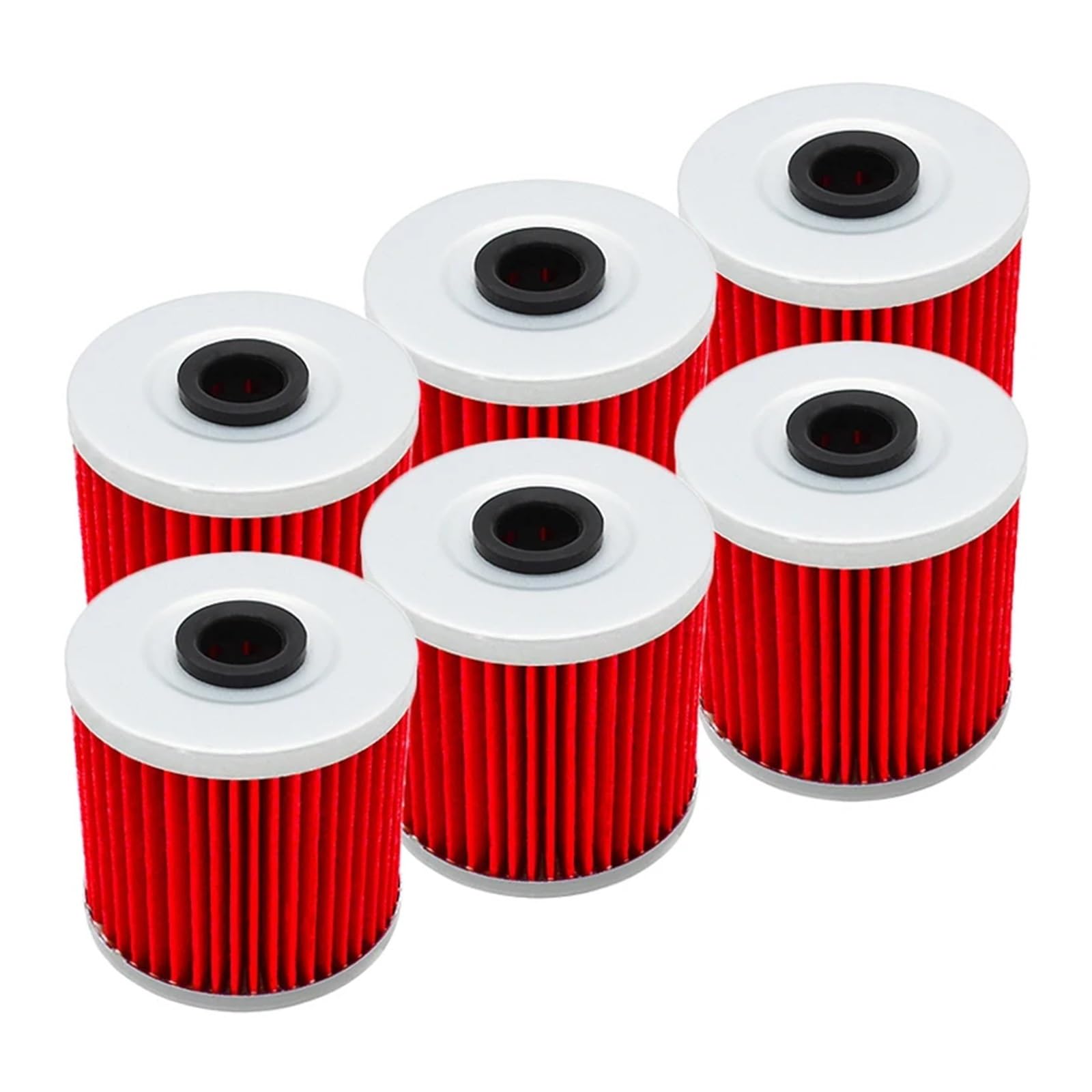 2/4/6pcs Cyleto Motorcycle Oil Filter for KL250 KL600 KL650 Tengai 650 KLR250 KLR600 KLR650 Camo KLR 650 KLX650 KLX650R(6pcs-yellow)