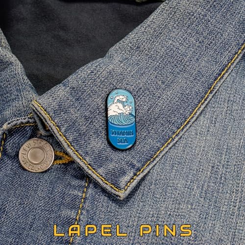 Image of Enamel Pins for Backpacks, Colorful Cute Cartoon Lapel Pins, Cool Bedge Brooch Pins for Lanyard, Bags, Hat, Clothes, Jacket. Clothing Decoration