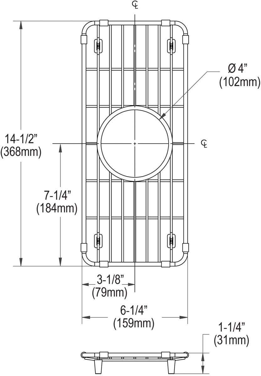 Elkay Crosstown CTXBG614 Stainless Steel Bottom Grid