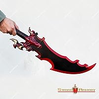 Vista 4 de 24 "Kasaka Knight Dagger Solo Foam Replica Anime Cosplay Prop Halloween Disfraz Rojo, Rojo