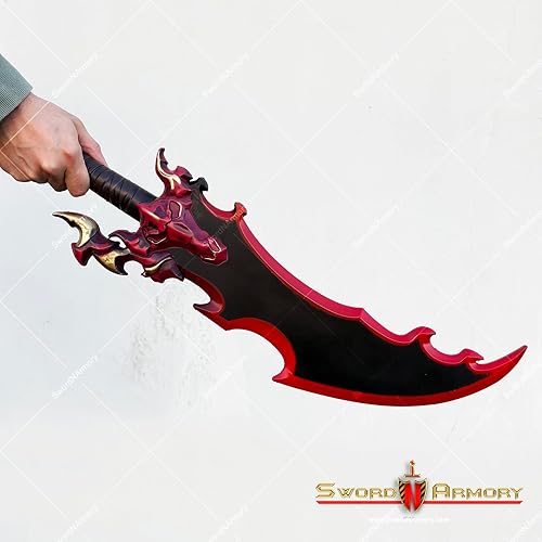 Miniatura 4 de 24 "Kasaka Knight Dagger Solo Foam Replica Anime Cosplay Prop Halloween Disfraz Rojo, Rojo -