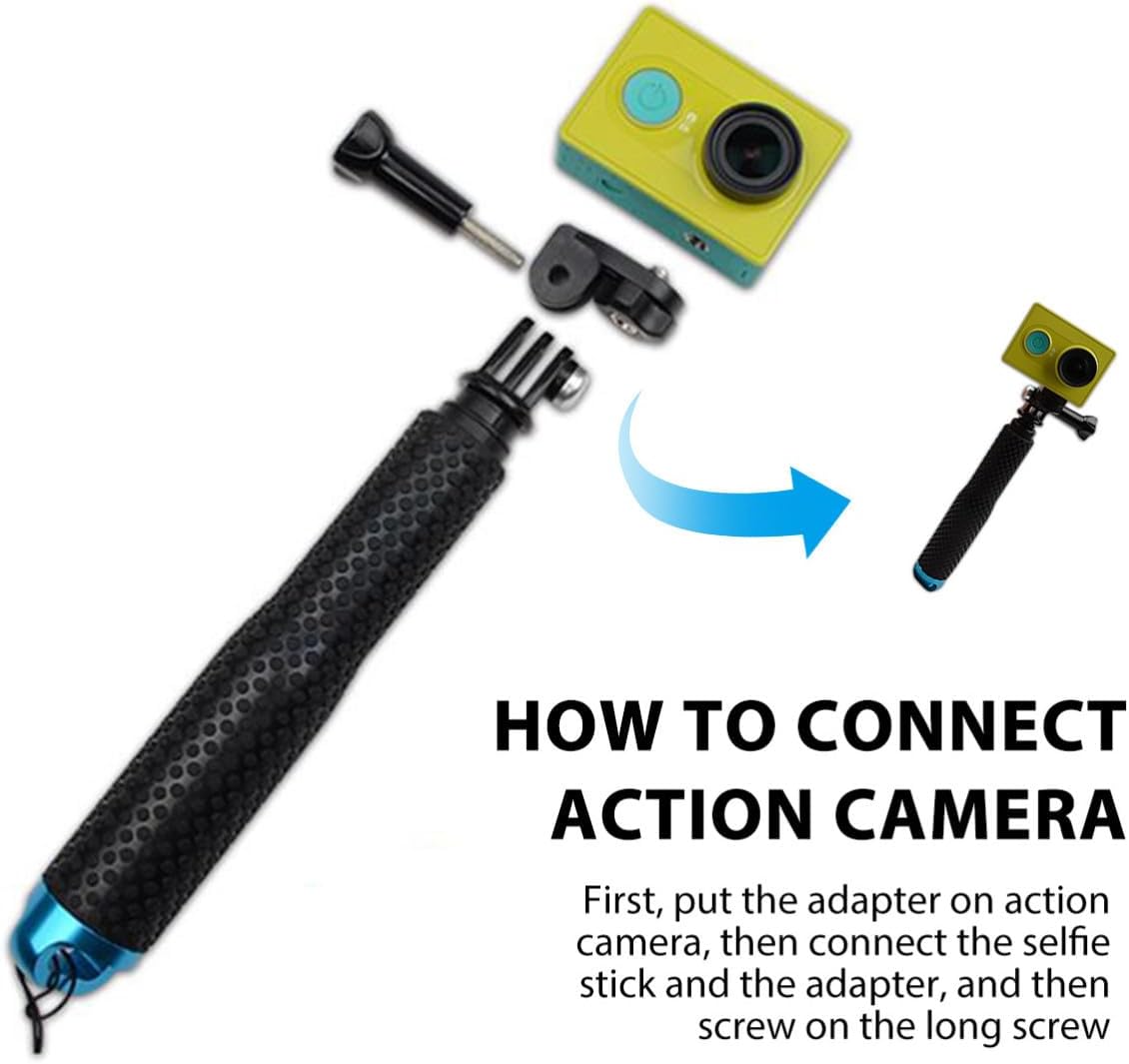 Housoutil Aluminum Alloy Telescopic Monopod for Sports and Adventure Cameras Portable Selfie Stick Extension Pole for Photography and Outdoor Use
