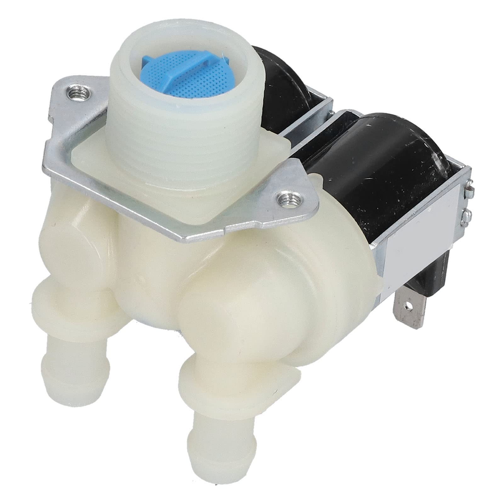 Valvola di Ingresso Acqua Universale per Lavatrice, Sostituzione e Accessori per Lavatrice con Elettrovalvola a Doppia Testa, Compatibile con Tutte le Lavatrici Automatiche e a