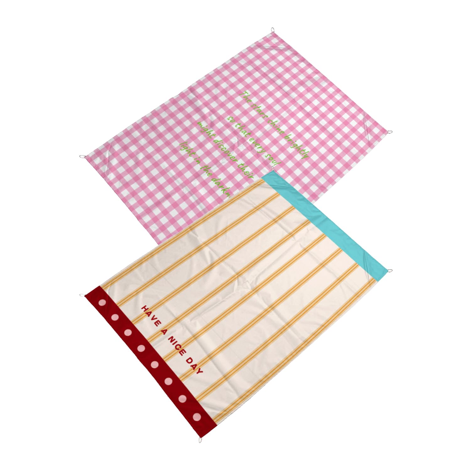 Mantas de picnic impermeables y lavables: juego de 2 alfombrillas portátiles antiarena 1