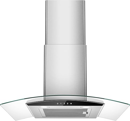 Campana extractora de 30 pulgadas, 450 CFM, montaje en pared, campana de cocina con canalizadossin conductos, convertible, filtro de acero