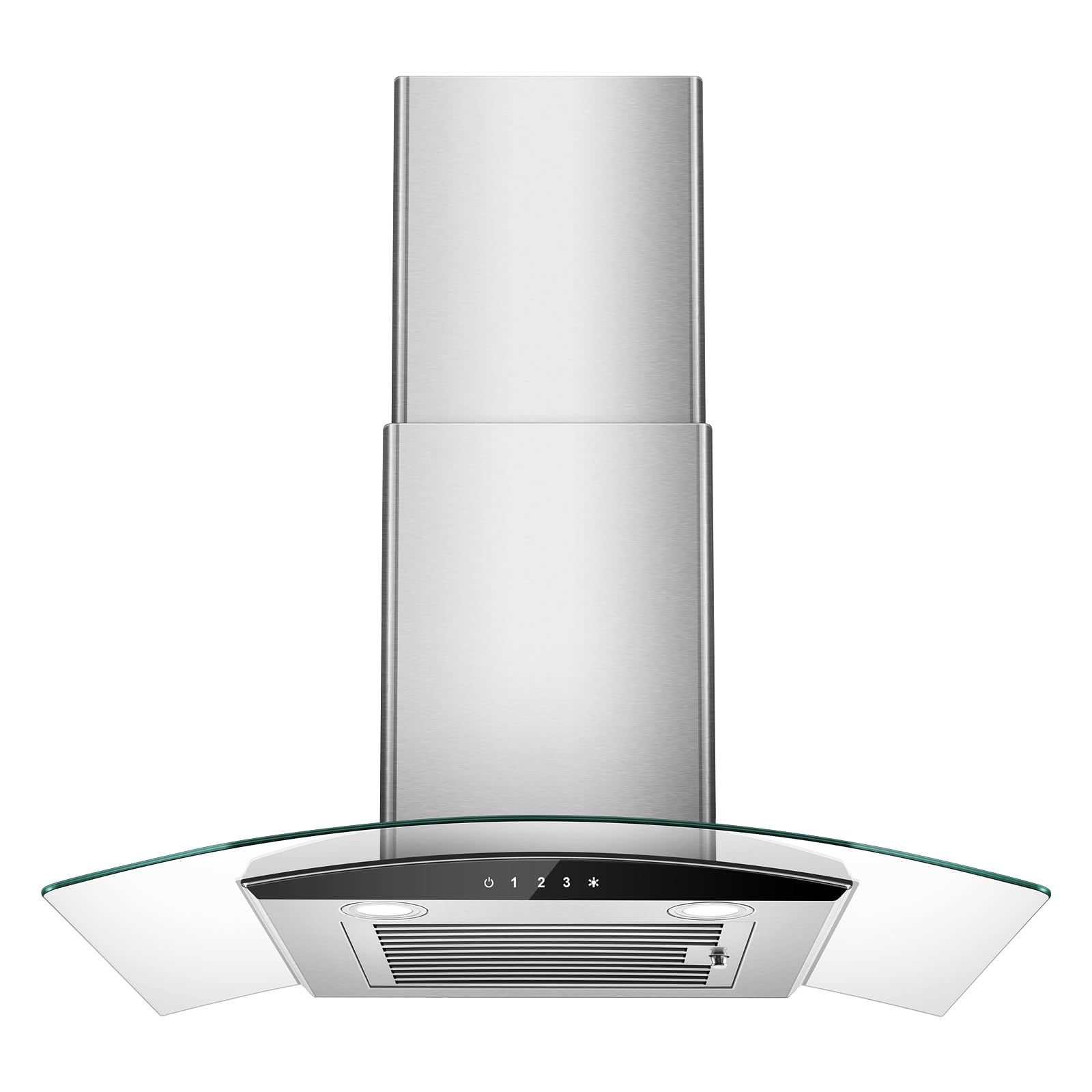 Range Hood 30 Inch, 450 CFM Wall Mount Kitchen Hood with Ducted/Ductless Convertible Stainless Steel Filter Range Hoods 3-Speed Touch Control LED Lights