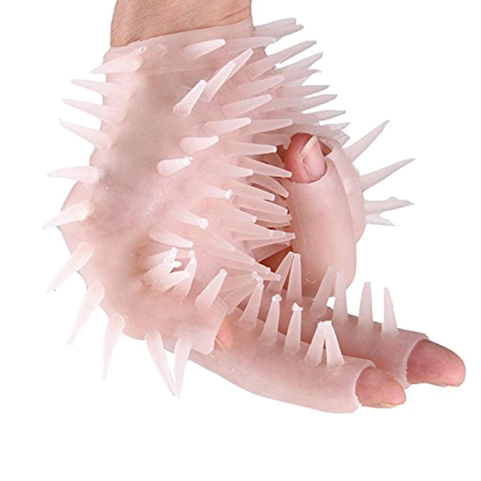 YCGLX Massage-Handschuh Soft Silikon Noppen Stacheln Partnermassage Selbstbefriedigung Erwachsene Magic Handschuhe Erotik Fingerüberzieher Spielzeug 