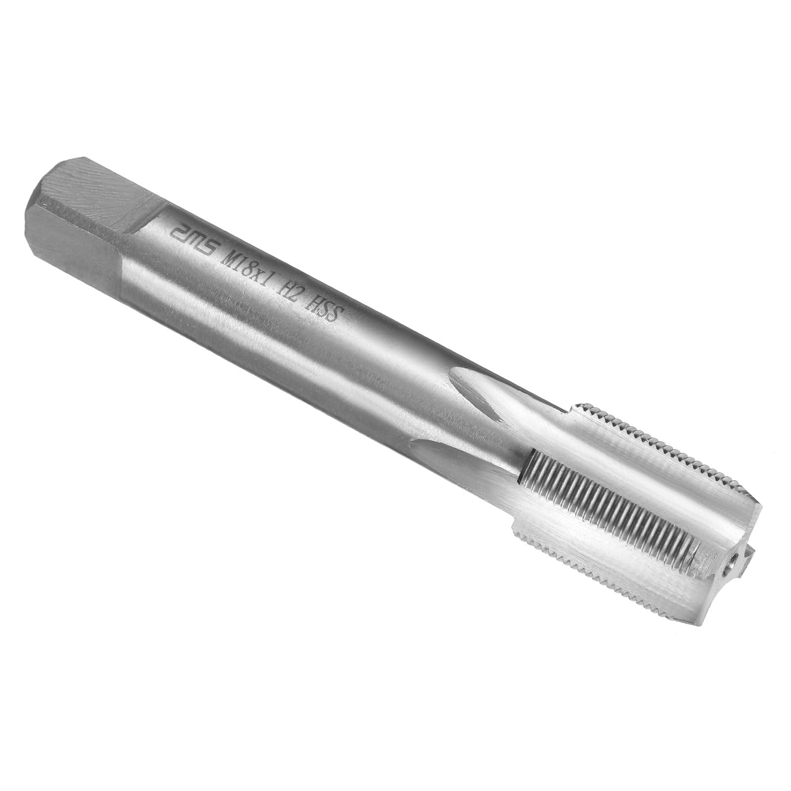 uxcell Hand Plug Tap M18 x 1 H2 Metric Thread Plug Style Taps Straight Flute Screw Tapping Threading Tool High Speed Steel HSS6542