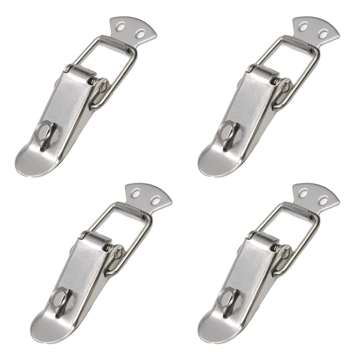 Yinpecly 304 Stainless Steel Spring Loaded Toggle Latch - 1.54" Length, Silver, 2 Pack For Toolbox, Cabinet, Drawer
