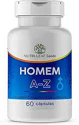 Vitamina A Z Homem – Libido Masculino Saudável, Equilíbrio Hormonal, Imunidade, Metabolismo – B12, Cromo, Selênio, Manganês – Energia e Disposição, Foco e Clareza Mental – NUTRI-LEAF Saúde
