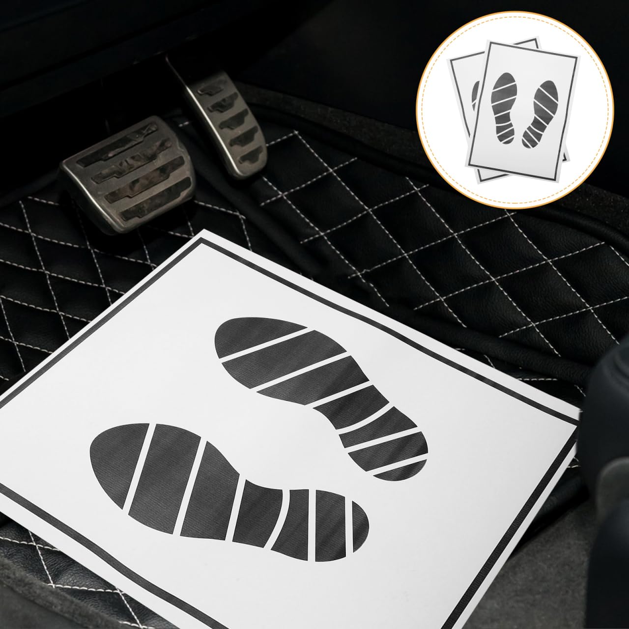 25PCS Paper Floor Mats for Cars Vehicles Disposable Paper Mats for Car Detailing Waterproof Automotive Covers Protector Detailing — view 5