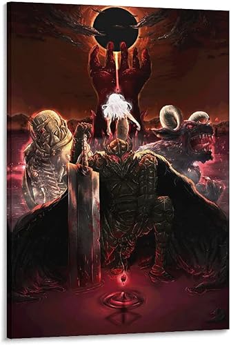 Miniatura 1 de Berserk - Pósteres de anime de estilo gótico, pósteres geniales para dormitorio de niños y niñas, decoración de juegos de apartamento, arte de