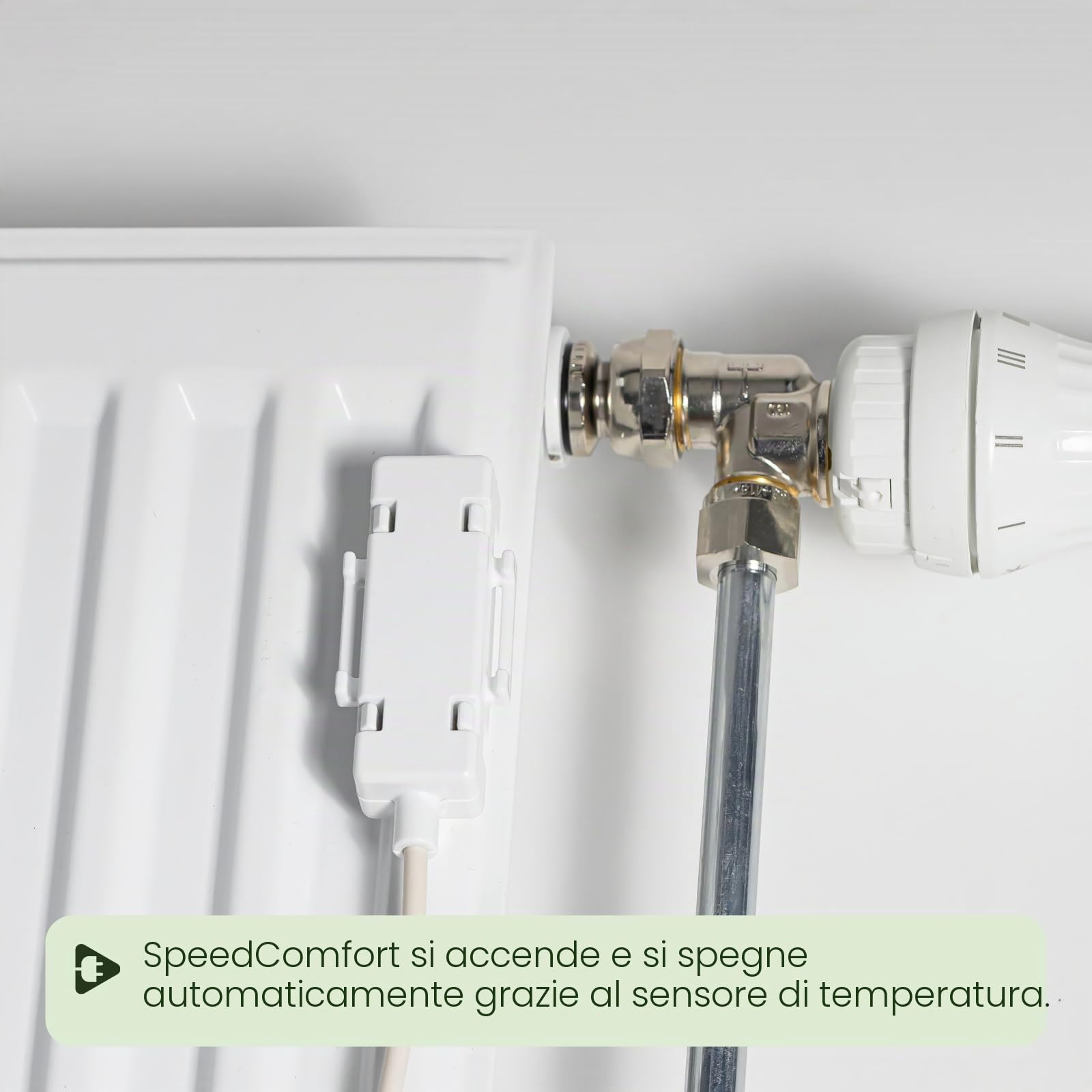 SpeedComfort Starter Set 2 Pezzi: Ventola del Riscaldatore Intelligente per Riscaldatori, Booster di Riscaldamento Durevole per Surriscaldamento e Radiatori, per Risparmiare Energia
