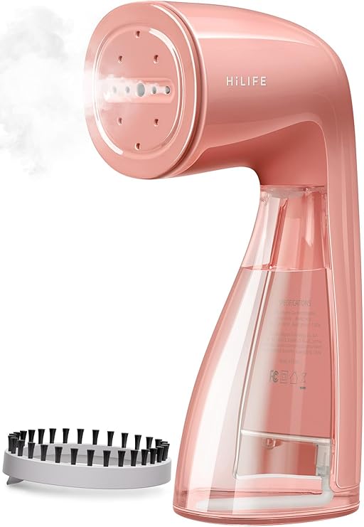 HiLIFE Steamer for Clothes, 1100W Clothes Steamer, Fast Wrinkle Removal with Large 300ml Tank, Ideal for All Fabrics, Easy to Use, Compact and Portable Travel Garment Steamer