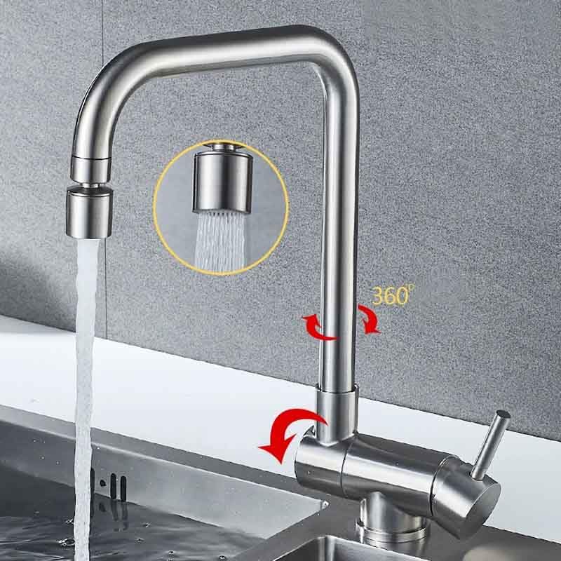 Image of Foldable rv Kitchen Faucet, Folding Sink Faucet,Hidden Kitchen faucets,Inner Window Sink Kitchen faucetFolding Tap (Stainless Steel)