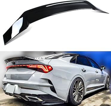 KDM R Style Gloss Black Trunk Lid Spoiler Wing Compatible with 2021-2024 Kia K5 LX LXS GT EX All Models