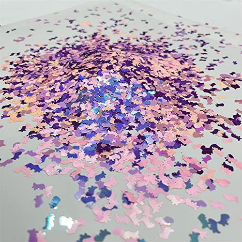 PrettyG 10 Grams/Pack, Pearl Iridescent Dinosaur Shape Glitter Sequins - Image 3