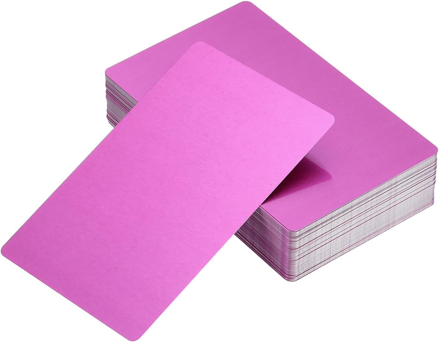 Kodrily 50Pcs Blank Metal Business Cards 86 x 54 x 0.22mm Aluminum Sheet Name Card, Business Card Blanks 0.01IN Thickness, Office Metal Engraving Name