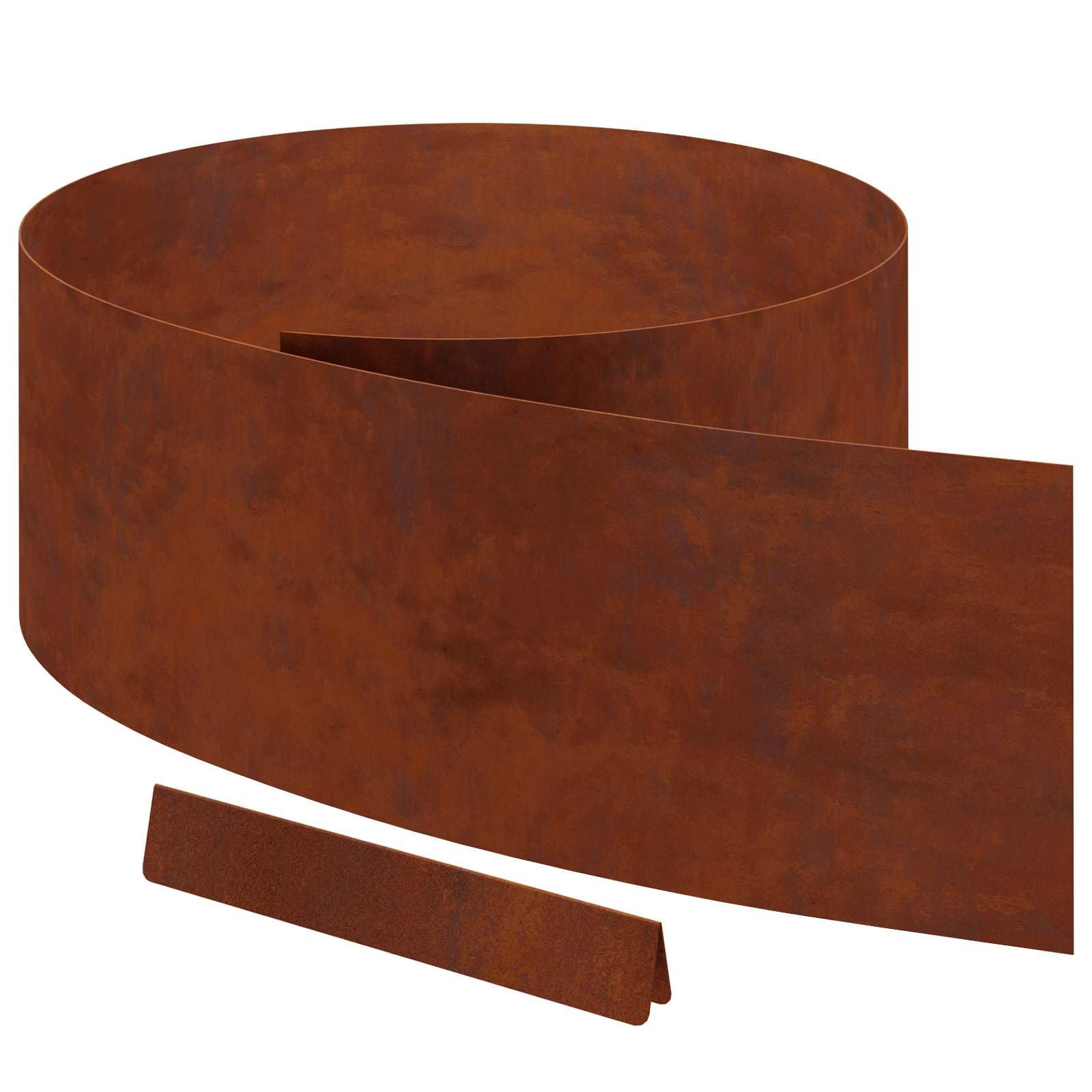 vidaXL Bordure de Pelouse 450 x 0,05 x 25 cm Acier patiné Rouillé