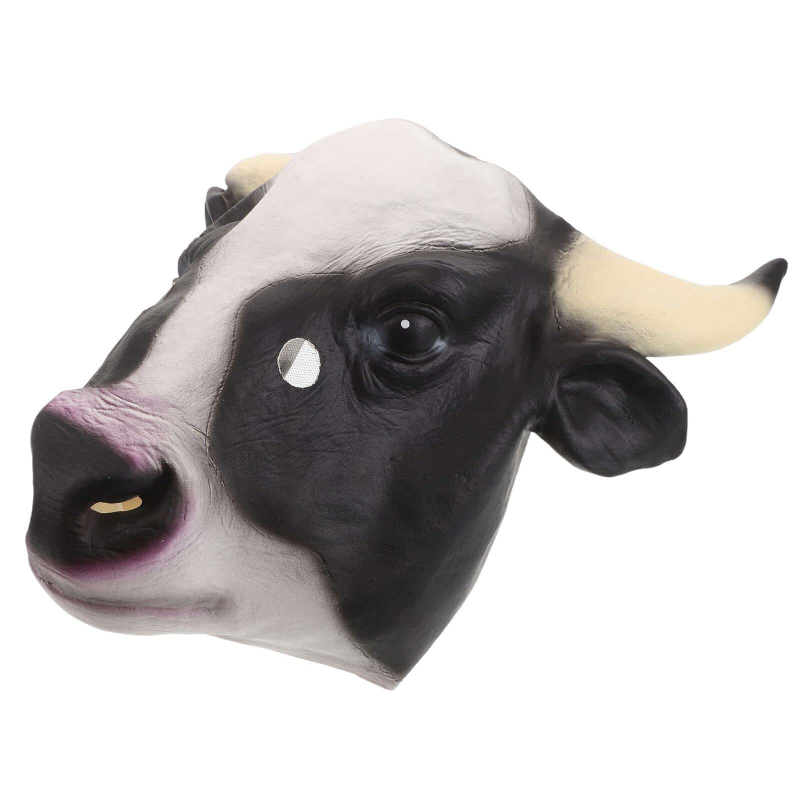 ibasenice Máscara Cabeza Látex Vaca Realista para Adultos Ligera y Duradera Accesorio Disfraces Carnaval y Fiesta Halloween Máscara Animales para Cosplay y Eventos