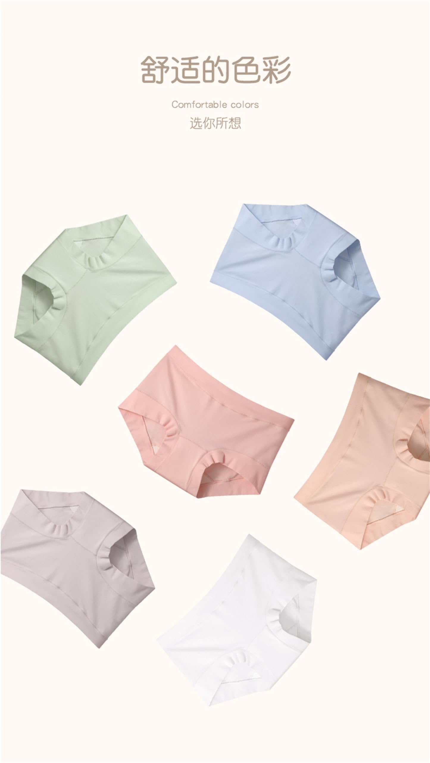 Culotte Hipster Donna 60 Count Long-Staple Cotone da Donna Medio-Vita Grande Traspirante Senza Cuciture Slip 3 Confezioni