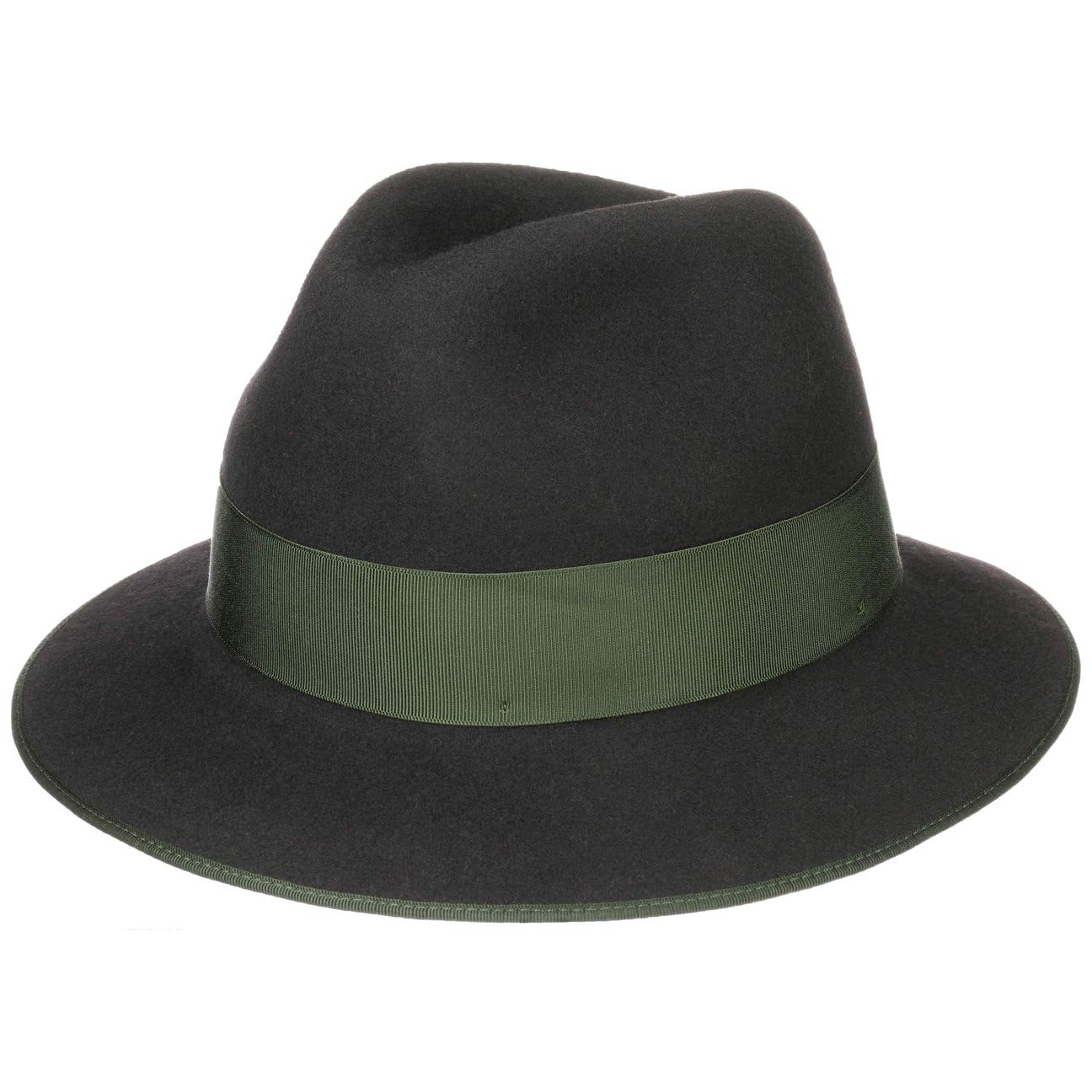 LODENHUT MANUFAKTUR Zillertaler Trachtenhut Traveller Wollfilzhut Ripsband Made in EU Herren Sommer Winter schwarz 59 cm