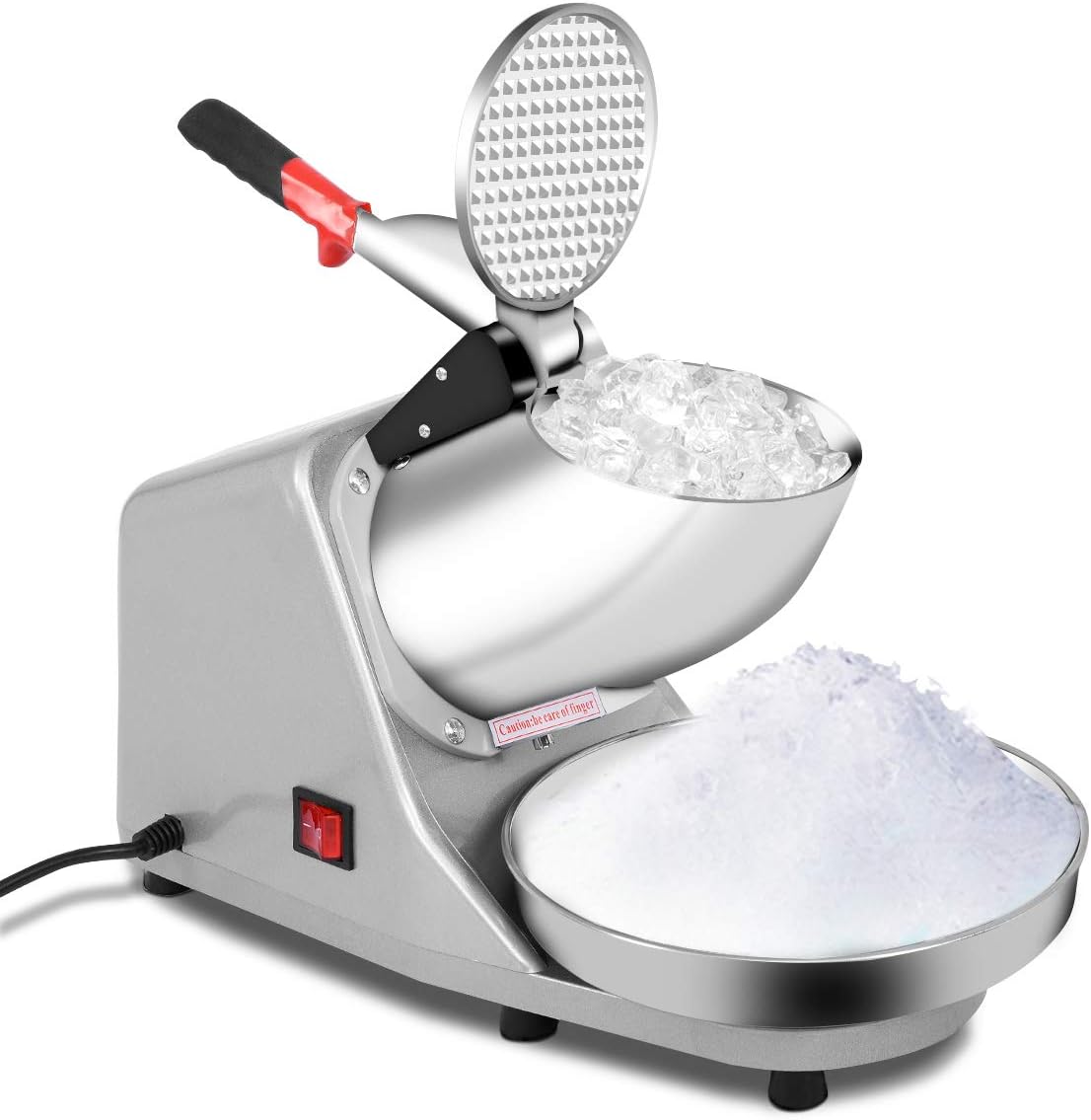 CASART Electric Ice Crusher Machine with Stainless Steel Bowl, NonSlip