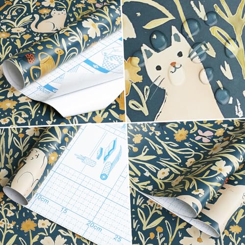 JIAOQSS Selbstklebende Tapete Rosa Blaues Herz - Abnehmbare Klebefolie Für Wände Und Möbel