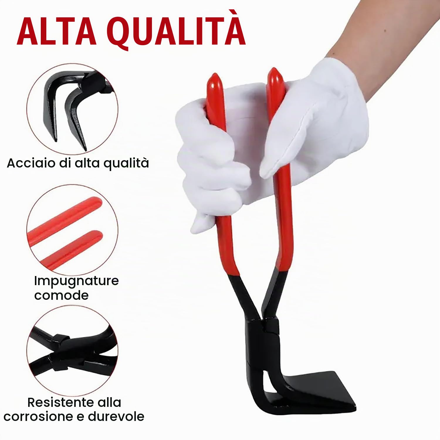 3 Pezzi Set di Piegatrici per Lamiere,Set di Pinza Piegatrice per Lamiera con 0°, 45° e 90°, per Tetti, Idraulici,Acciaio al Carbonio Nero Brunito, Rosso