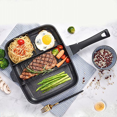 Sartén antiadherente AN para huevos y desayunos saludables con fondo plano de 33x27cm