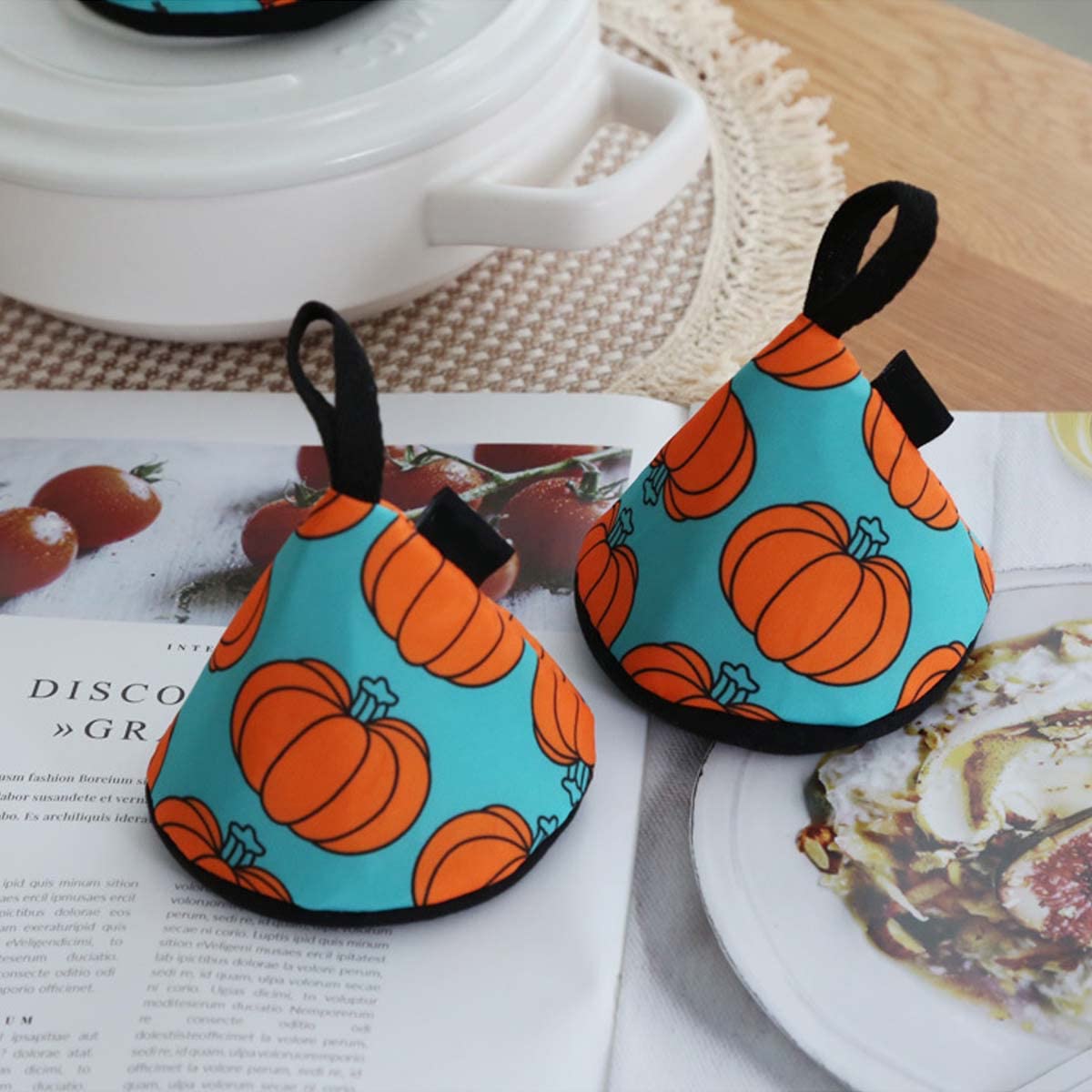 Amazon｜三角鍋つかみ 耐熱ミトン 鍋蓋 2枚セット かわいい