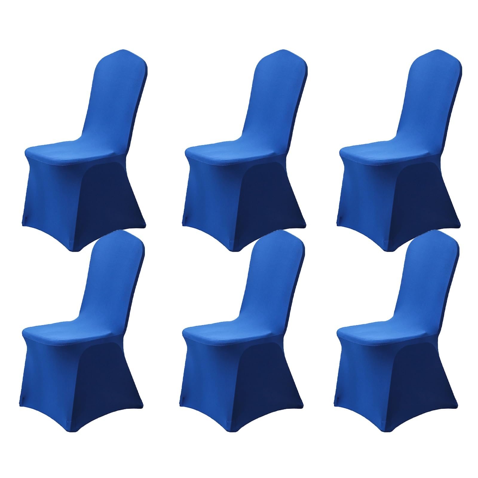 Funda para Silla Alta, EláStica y Lavable, para Bodas Banquetes Eventos(Blue,6pcs)