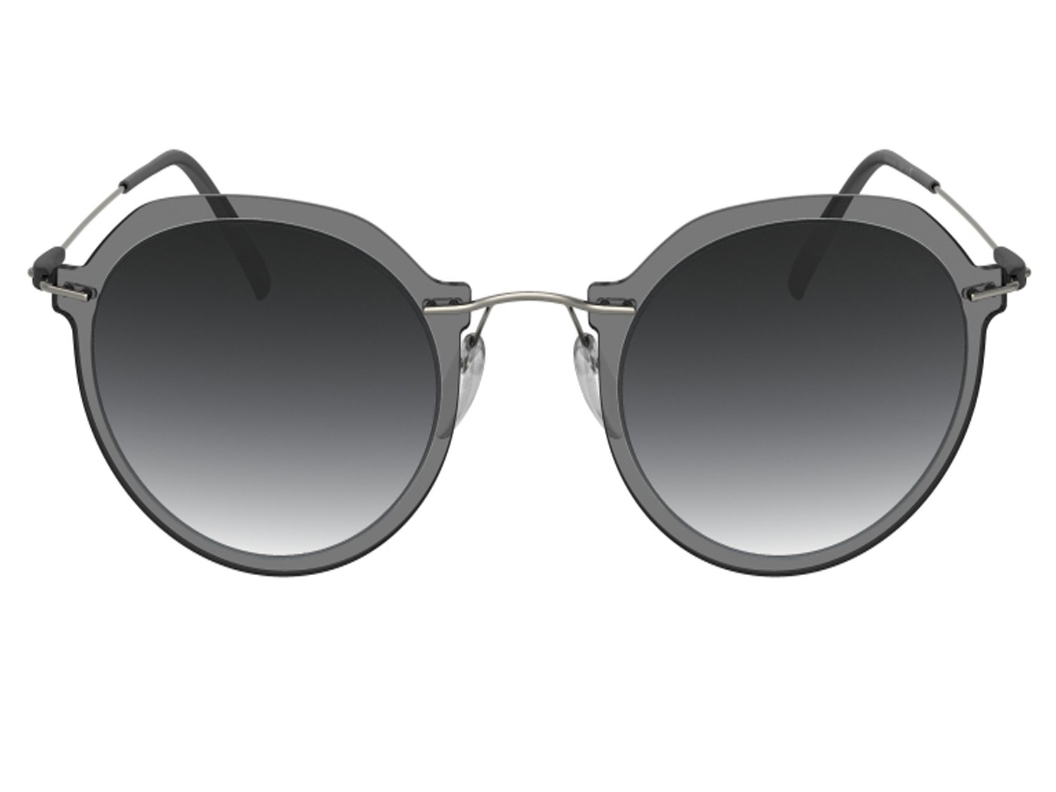 Silhouette INFINITY Sunglasses Collection, 8161, 8695, 8696, style may very (Oval ruthenium shiny/grey gradient lenses)