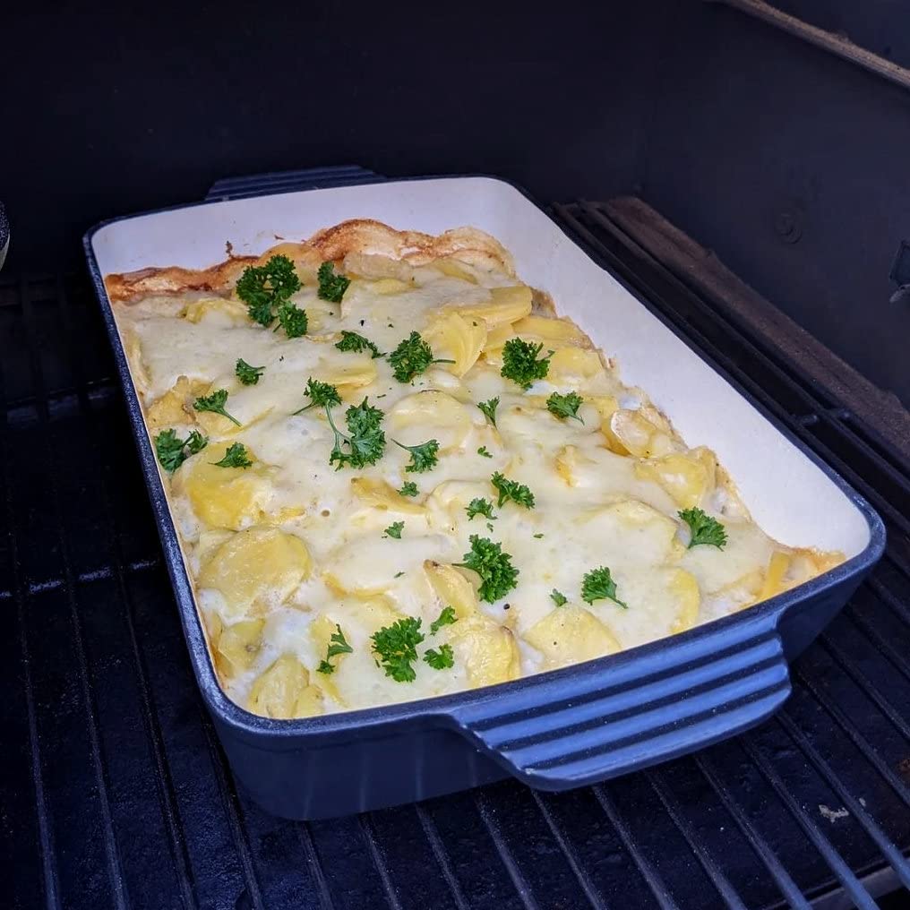 Plat à Gratin Fonte Chasseur 29cm - Rouge Émaillé Made In France