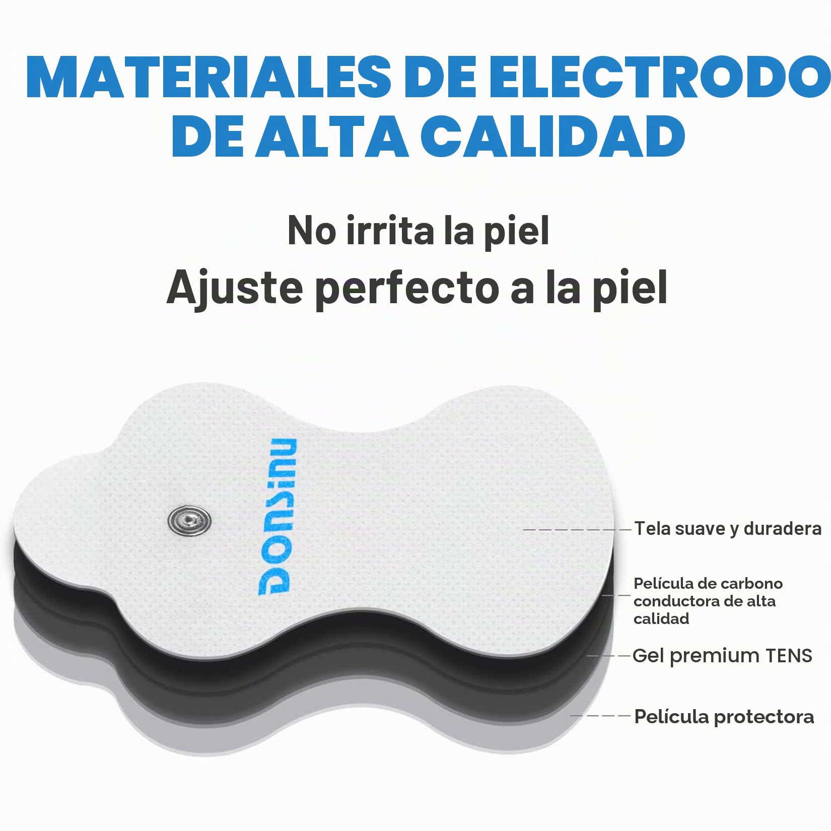 Paquete de 10 almohadillas de repuesto duraderas compatibles con Omron Tens Unit, 5 pares de almohadillas de repuesto para electroterapia